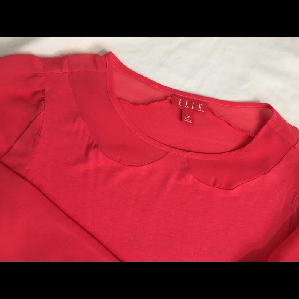 🌼 3/$15 🌼 ELLE coral long sleeve top XS